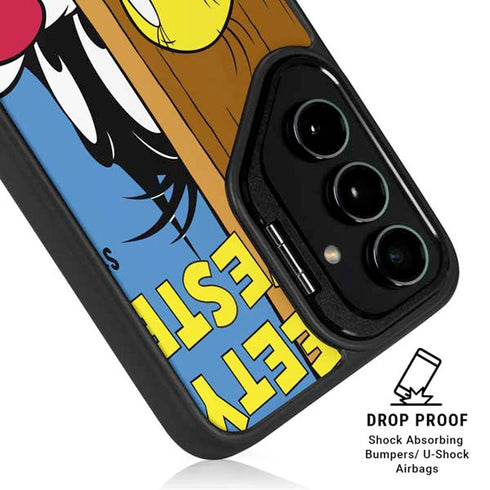 Looney Tunes Tweety Bird Sylvester Ten Cents Galaxy S25 Ultra Kickstand Case